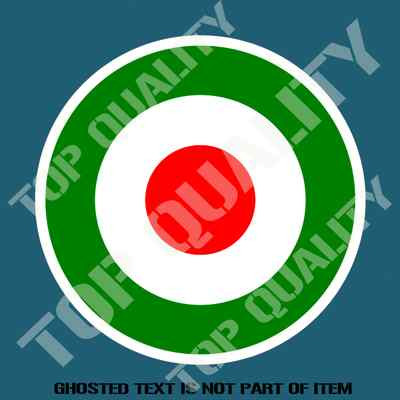 SCOOTER ITALY ROUNDEL DECAL STICKER SUIT VESPA MOPED LAMBRETTA MOD ROCKER RIDE