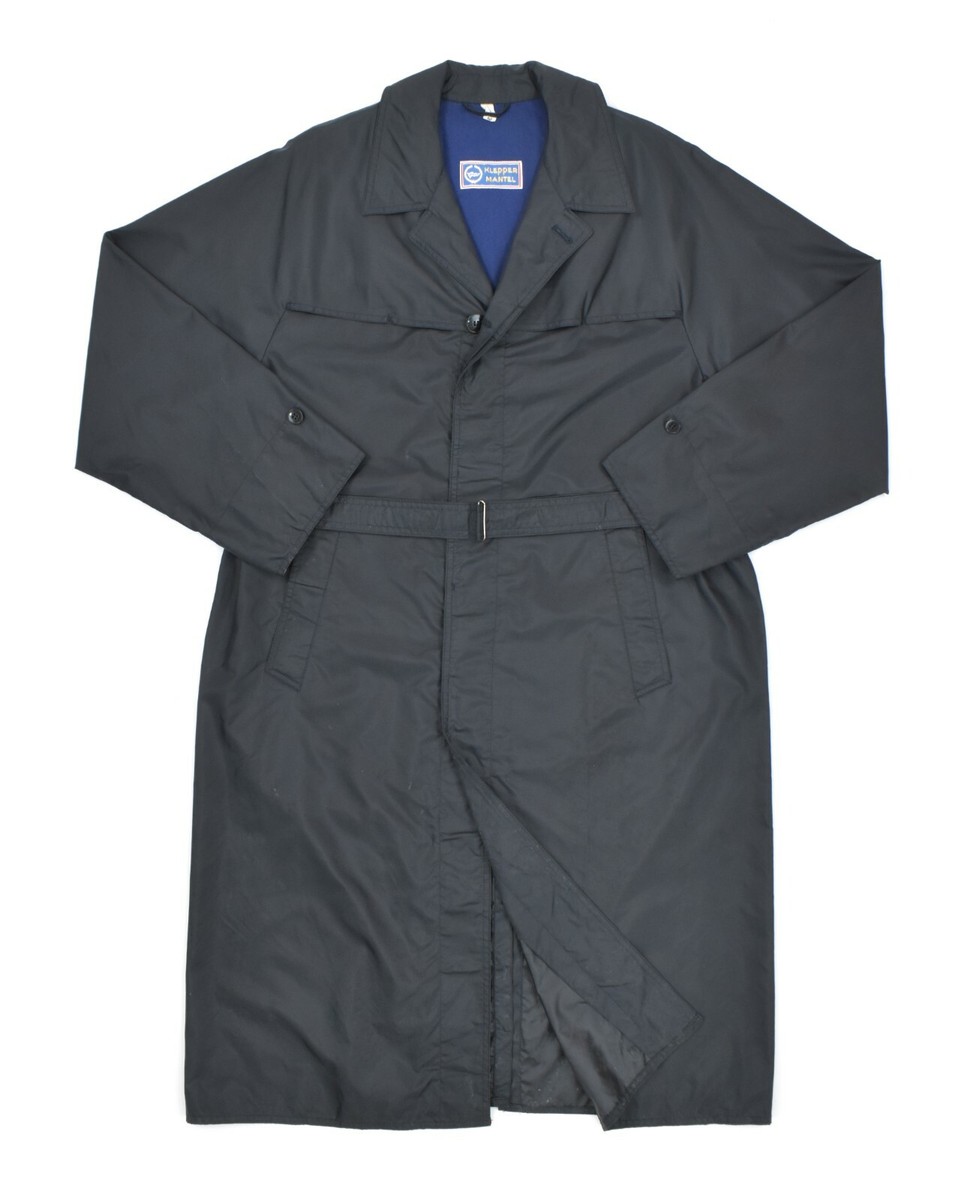 KLEPPER MANTEL Men's Vintage Rain Long Trench Coat Jacket Blue