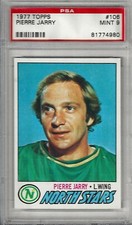 1977 Topps #106 Pierre Jarry Minnesota North Stars NHL PSA 9 Mint 81774980