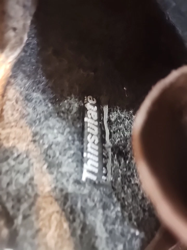 托特包 Thermolite 绝缘防水棕色冬季雪地靴男式 11M 码 — 第 4/4 张图片