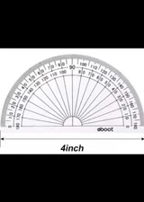 4 Inch Clear 180 Degree Protractor