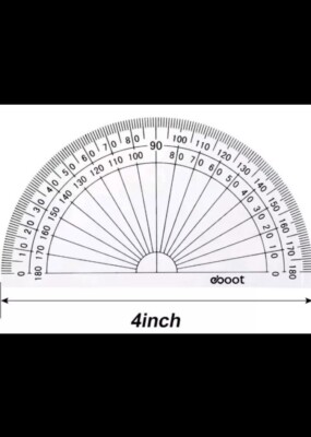 4 Inch Clear 180 Degree Protractor | eBay