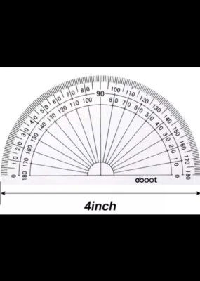 EBOOT 4 Inch Clear 180 Degree Protractor