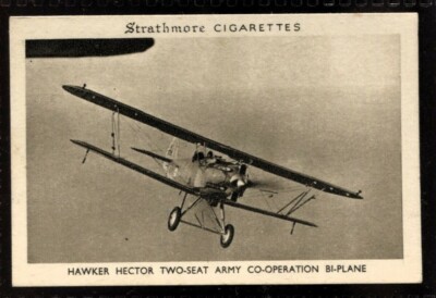 Tabakkarte, Strathmore, British Aircraft, 1938, Hawker Hector, #17