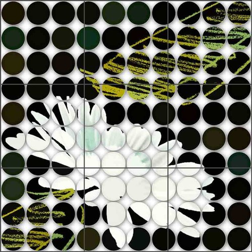 Abstract Tile Backsplash Orlov Circle Pattern Art Ceramic Mural OB-ORL8442 - Picture 5 of 7