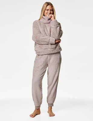Fleece Lounge Fleece Nightdress M&s Borg Womens Fleece