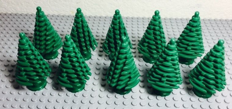 ☀️Lego New Green Large Pine Tree X10 Bulk Lot For Christmas