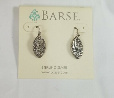 Barse 925 Sterling Silver Dangle Earrings Floral