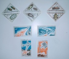 Central African Republic.  Scott's C95...J6a. Used to MH. sal's stamp store.