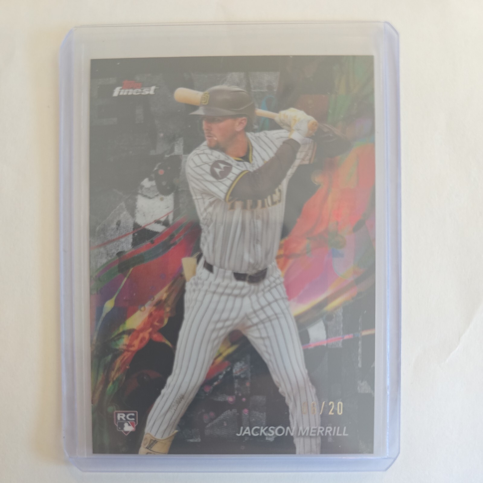 Jackson Merrill 2024 Topps Finest Black Refractor /20 RC ROOKIE #96 PADRES