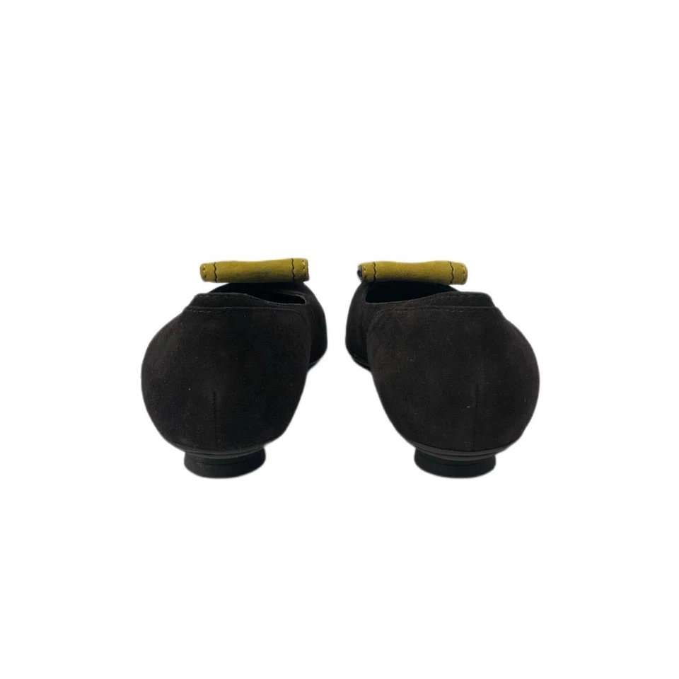 HOGAN Women's Italy Button Leather Suede Brown Moccasin Size US 5 EU 35 NWB - Image 4 of 4