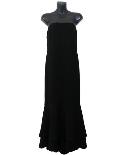 Lovers + Friends Size Medium Strapless Ruffle Dress Cocktail Party Black NEW