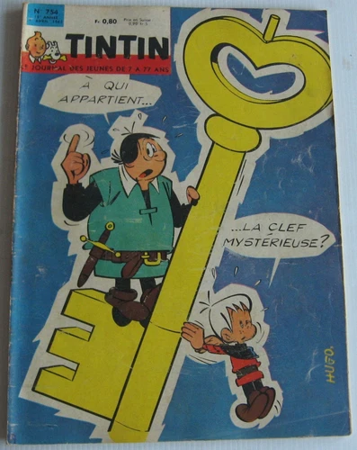 Journal Tintin No 754 A Which Belongs the Key Mysterious 1963 Good Condition
