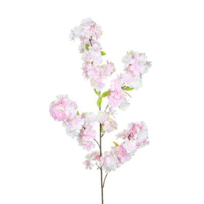 Künstlicher Kirschblütenzweig rosa Blüten 100 cm/39 cm