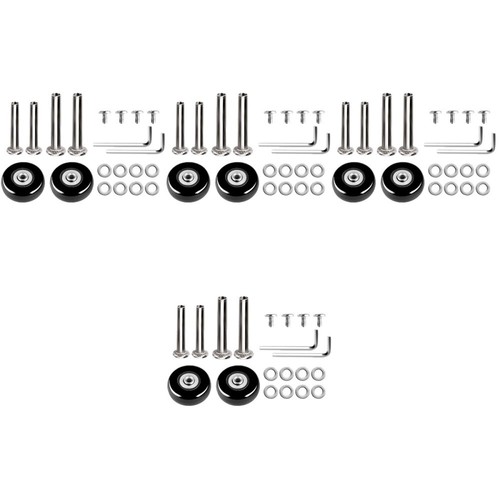 4 Sets Roller Trolley-Räder Gepäck Ersatzteile Zubehör Reisen