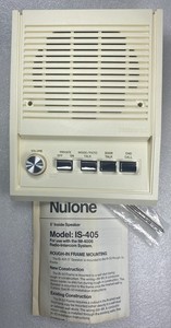 NUTONE Radio Intercom 5” Speaker IS-405L ADOBE WHITE for IM-4006  IW6R Ribbon