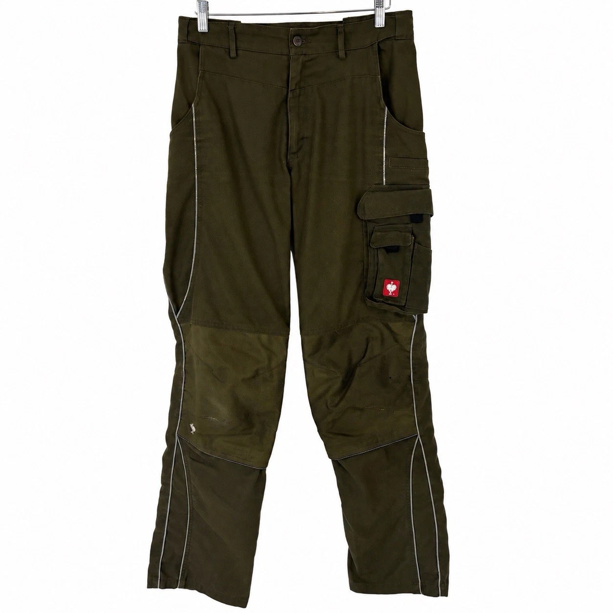 Engelbert Strauss Prestige Olive Green Work Trousers Cargo Size 34 x 34 Mens