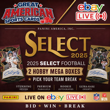 Carolina Panthers 2025 Select Football 2 Hobby Mega Box Break #200
