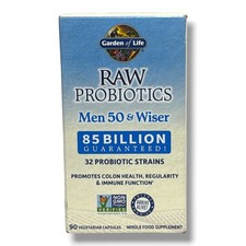  Garden Of Life Raw Probiotics Men 50  Wiser Whole Food Supplement -90 Capsules