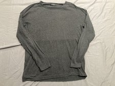Zara Men Men's Basic Crewneck Sweater Shirt Gray Long Sleeve Size Large