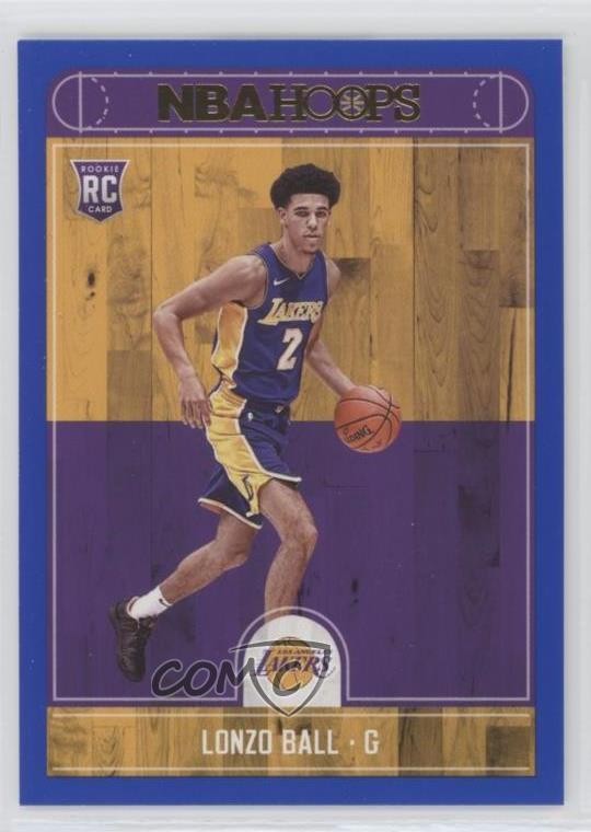 2017-18 Panini NBA Hoops Blue Lonzo Ball #252 ni4