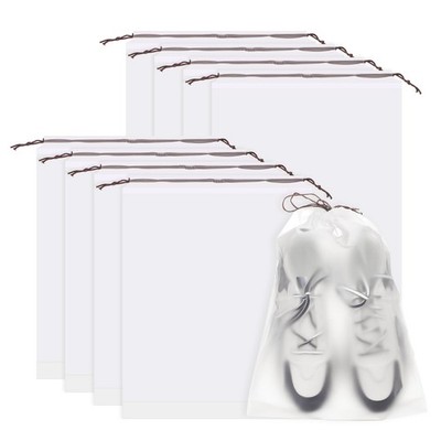 8 Stück durchsichtige Schuhbeutel 40x30 cm PE wasserdicht für Reisen