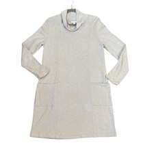Pure Jill Soft-Touch Cotton Cowl Neck Tunic Dress Heather Gray Medium KDR104671