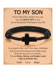 To My Son Bracelet from Mom Dad Birthday Gifts for Teen Boys Ideas