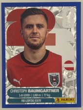 Christoph Baumgartner Panini FIFA World Cup 2026 Blue Crumple Parallels Sticker