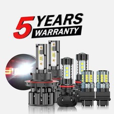 For 2004-2014 Ford F150 LED Headlight Hi/Lo  Fog Light Turn Signal Bulbs Combo