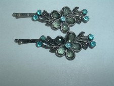 VINTAGE FLOWER BOBBY PINS UP DO HAIR ACCESSORY
