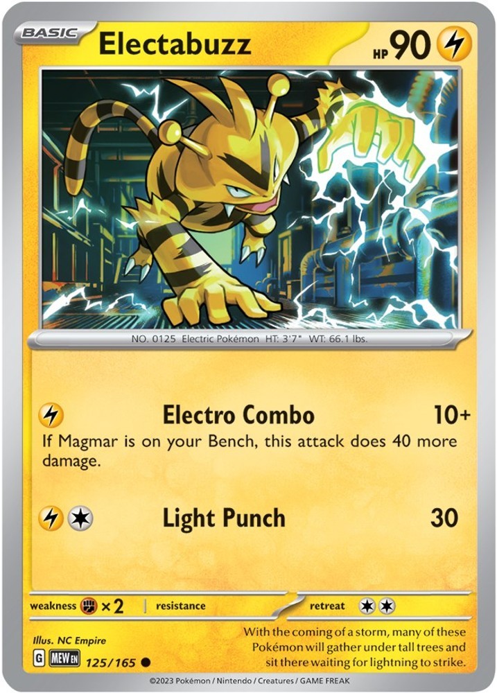 Electabuzz 125/165 SV: Scarlet & Violet 151 Near Mint EN Pokemon