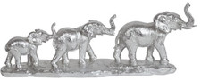 Elephant Family Silver Ornaments Home Decor Shelf 17x40mm 33361