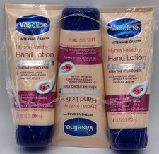Vaseline Hydra Healthy Hand Lotion Hydrolyzed Keratin 3 Pack 3.4 oz Sealed New