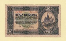UNGARN / HUNGARY 20 KORONA HUSZ KORONA 1920 P-61 F++