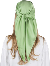RIIQIICHY 35 Inch Head Scarf for Women Hair Scarf Like Silk Scarf Square Scarf B