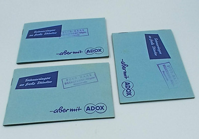 3x Vintage Fotoheftchen 1950/60 Foto Haas Oberstdorf  ADOX Werbung  12 Seiten