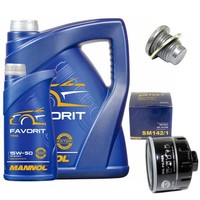 MotoröL Filter Set Mannol 15W50 Api 6 Liter + Schraube FüR Renault Scenic I 1.9
