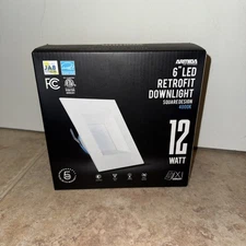 LQQK 4 Pack 12w 4000k Cool White Parmida Led 6” Square Downlight BNIB