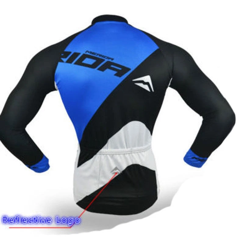 Merida Herren Winter Radtrikot Thermo Fleece Fahrradtrikot Shirt Langarm S-5XL - Bild 4 von 4