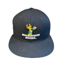 Milwaukee Bucks 7 1/4 New Era Pro Model Fitted Hat Bango Made in USA NBA VTG 90s
