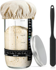 Sourdough Bread Baking Supplies,24 Oz Sourdough Starter Jar Glass, Sourdough Sta