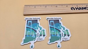 State of Rhode Island Stickers - 2 Each - Use on Toolbox, Laptop, Car, etc.