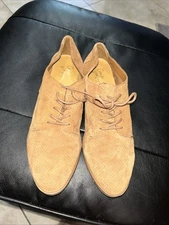 Crown Vintage Shoes Casey Brown Leather Perforated Lace Up Oxford Womens size 7