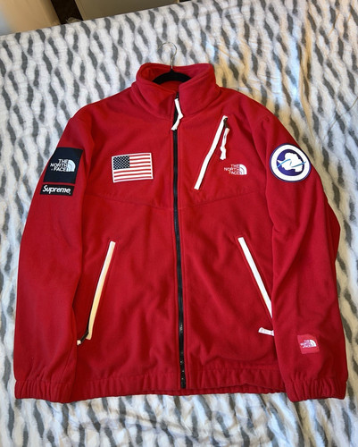 Supreme x The North Face Trans Antarctica Expedition Fleece Jacket Red Size XL