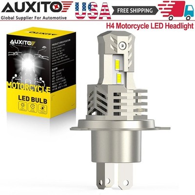For Motorcycle H4 LED Headlight Hi/Lo Beam Front Light Bulb Super Bright 6000K