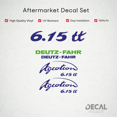 Deutz-Fahr Agrotron 6.15 tt Decal Kit - Premium Multi-Color Restoration Vinyl