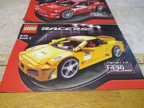 Lego Racers Instruction Book 1 2 Manual 8143 Ferrari 1/17 F430 Challenge