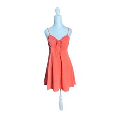 American Eagle Coral Mini Dress Small Coquette Soft Girl Romantic Pop Princess