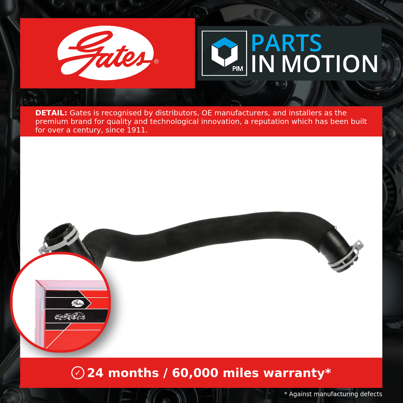Radiator Hose fits MERCEDES B180 W246 1.6 Upper 11 to 18 M270.910 Coolant Gates - Image 15